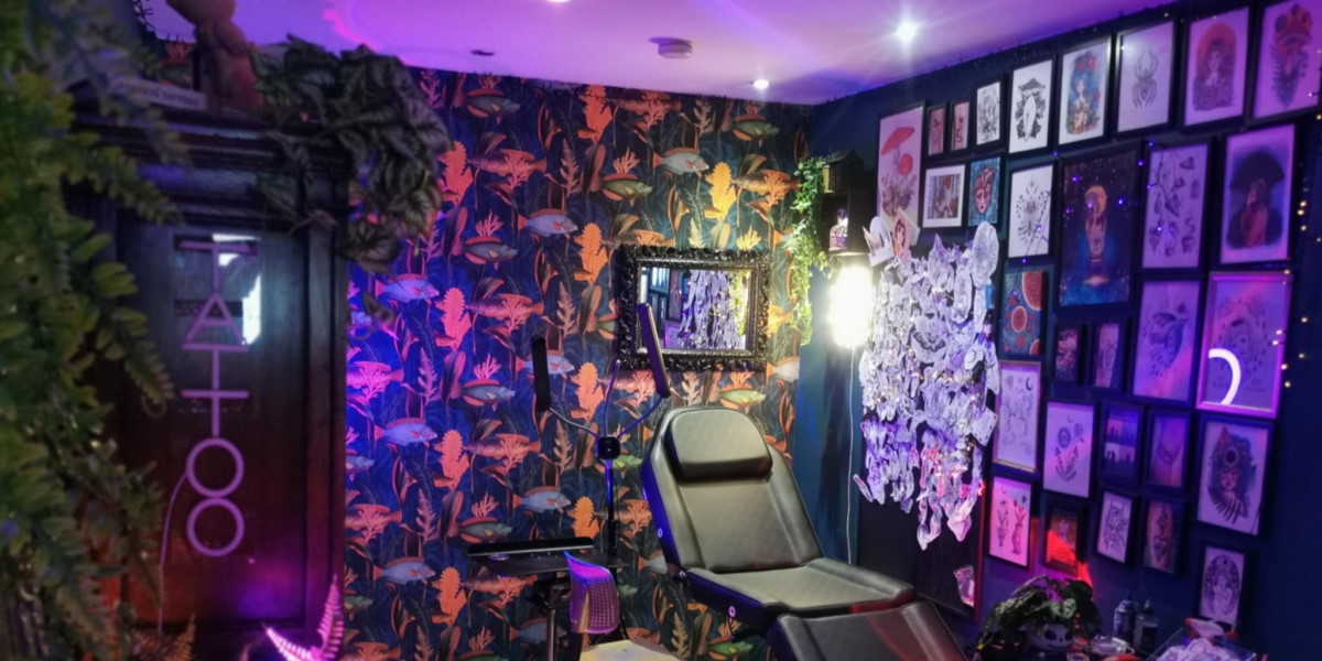 Cropped version of image of one of the main tattoo workstations at Ashton Ink Tattoo Studio, the top rated tattoo studio in ashton under lyne